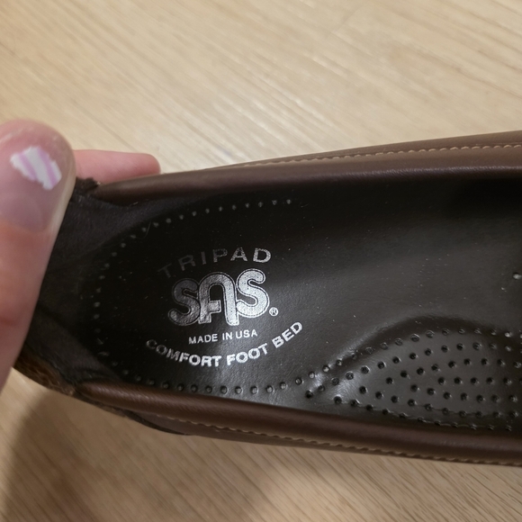 NEW SAS Tripad Comfort Brown Leather Arch Support Penny J Slip On Loafers Sz 8M - Picture 7 of 9